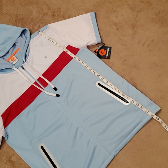 ELBOW GREASE men's size XL short sleeve zip-up hoodie - Picture 5 of 8